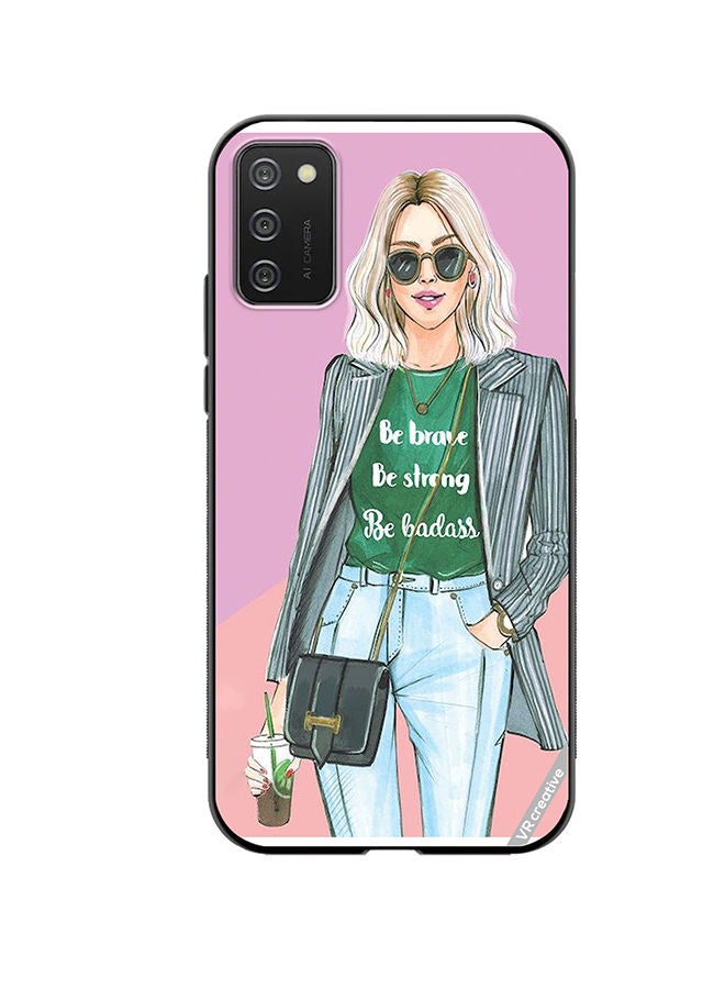 VR CREATIVE Protective Case Cover For Samsung Galaxy A02s Be Brave Be Strong Design Multicolour - Image 1
