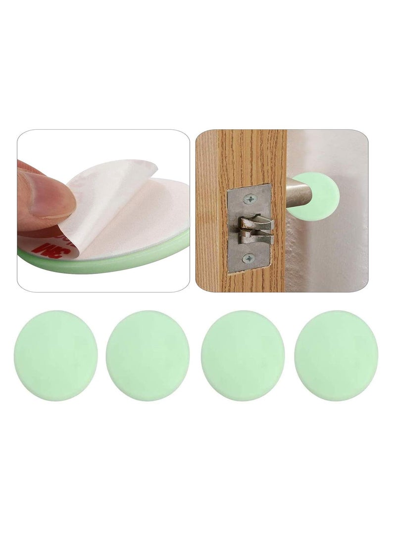 Volo Volo Self Adhesive Rubber Door Wall ProtectorDoor Stopper Wall Protector Rubber BumpersHemispherical Door Handle Guard Stopper Bumper Door Stopper for HomeOffice Color Green Set of 4 pcs  - Image 1