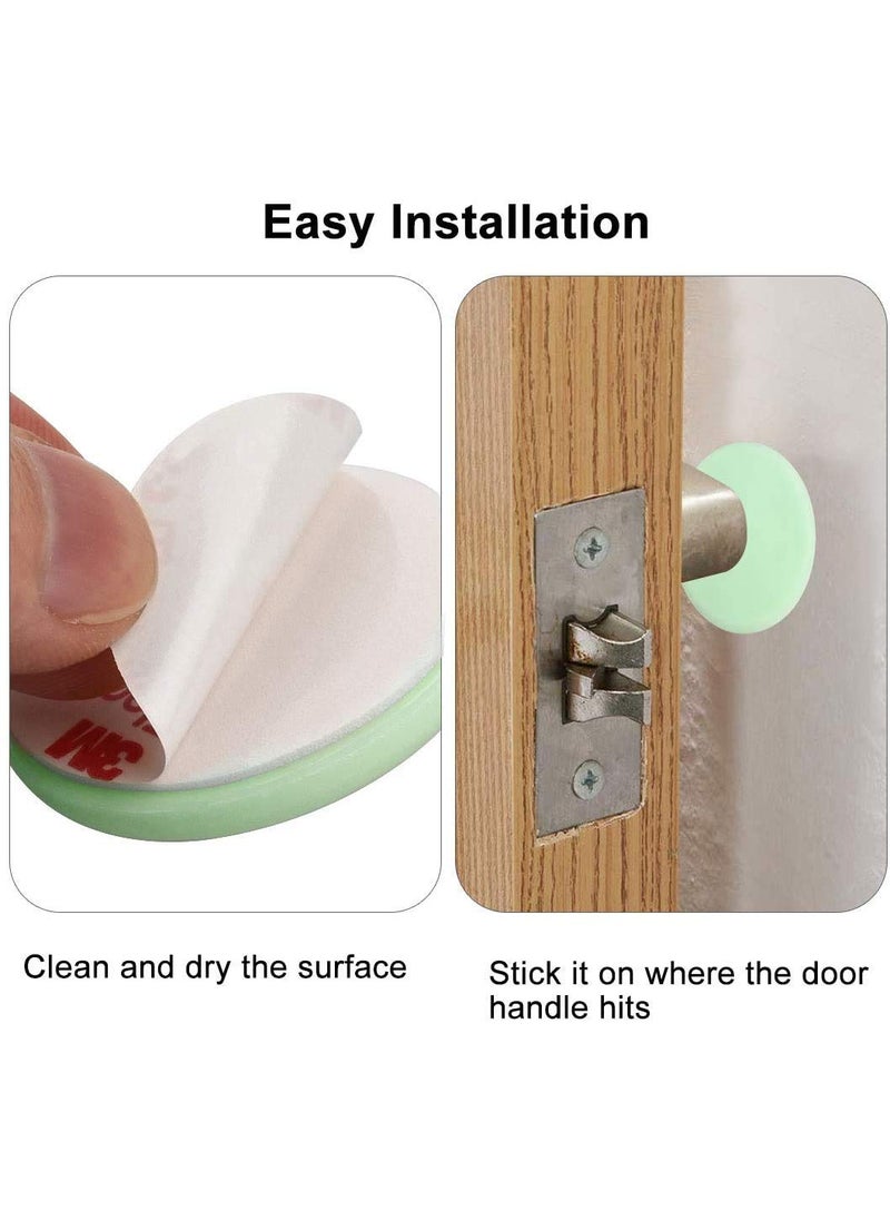 Volo Volo Self Adhesive Rubber Door Wall ProtectorDoor Stopper Wall Protector Rubber BumpersHemispherical Door Handle Guard Stopper Bumper Door Stopper for HomeOffice Color Green Set of 4 pcs  - Image 4