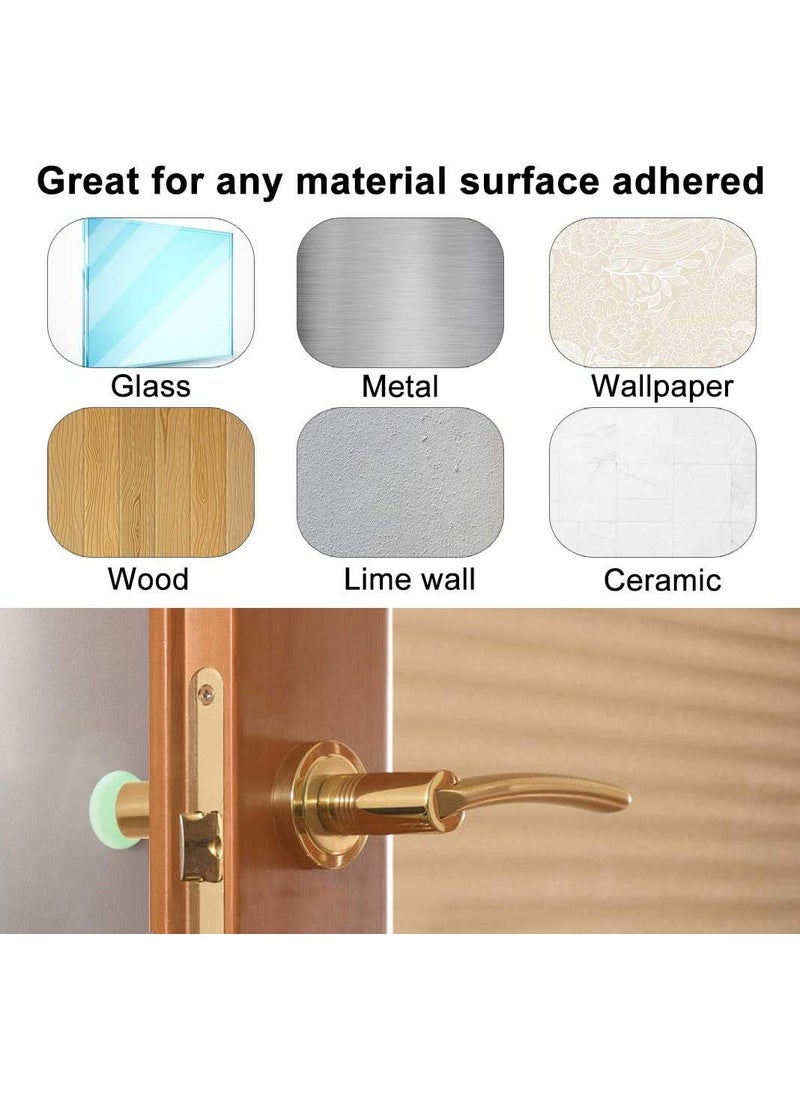 Volo Volo Self Adhesive Rubber Door Wall ProtectorDoor Stopper Wall Protector Rubber BumpersHemispherical Door Handle Guard Stopper Bumper Door Stopper for HomeOffice Color Green Set of 4 pcs  - Image 2