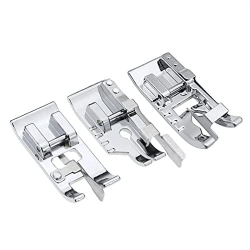 TISEKER 3 Pcs Sewing Machine Presser Foot Set of 14 inch Quilting Patchwork Stitch in Ditch and Overcast Presser Foot for All Low Shank SnapOn Singer Brother Babylock EuroPro - Image 1