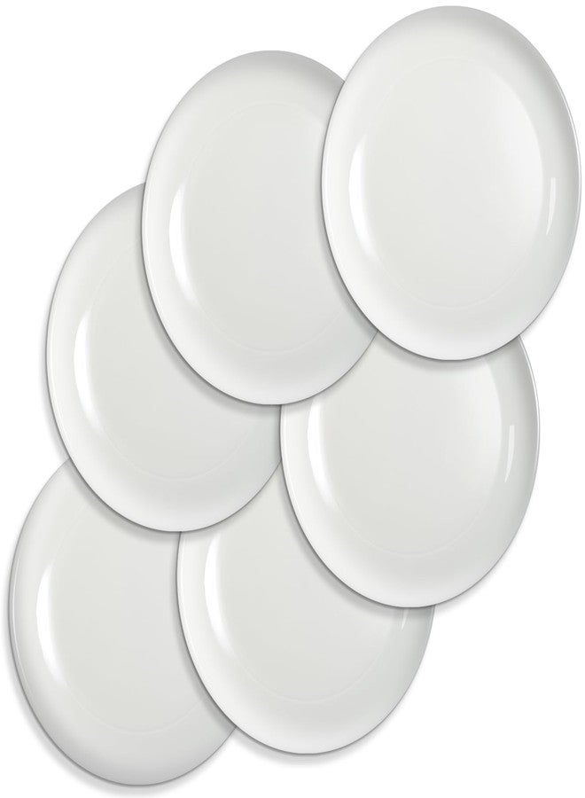 Tivcck Ceramic Dessert Plates Set of 6,7 Inch White Appetizer Plates,Round Small Salad Plates Dinner Plates,Porcelain Dessert Plates for Snacks Cake,Microwave & Dishwasher Safe - Image 1