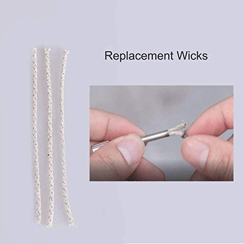 BOLLAER Permanent Match Lighter Cotton Wick Accessories, Replacement Wick for Metal Matches, Suitable for Emergency Rescue, Camping, with 20 Cotton Wick, 20 Rubber Ring - Image 3