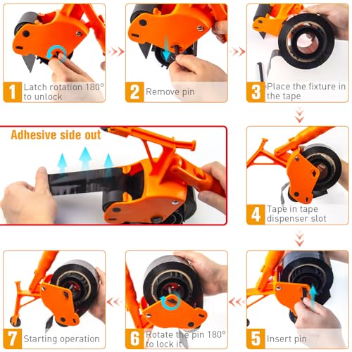 BAUSATZ Floor Tape Applicator，Manual Pushing Tape Marking Machine, Tape bonding Machine, Manual Tape applicator, Used for Floor Marking, Decoration Protection and Laying (JDJ001) - Image 4