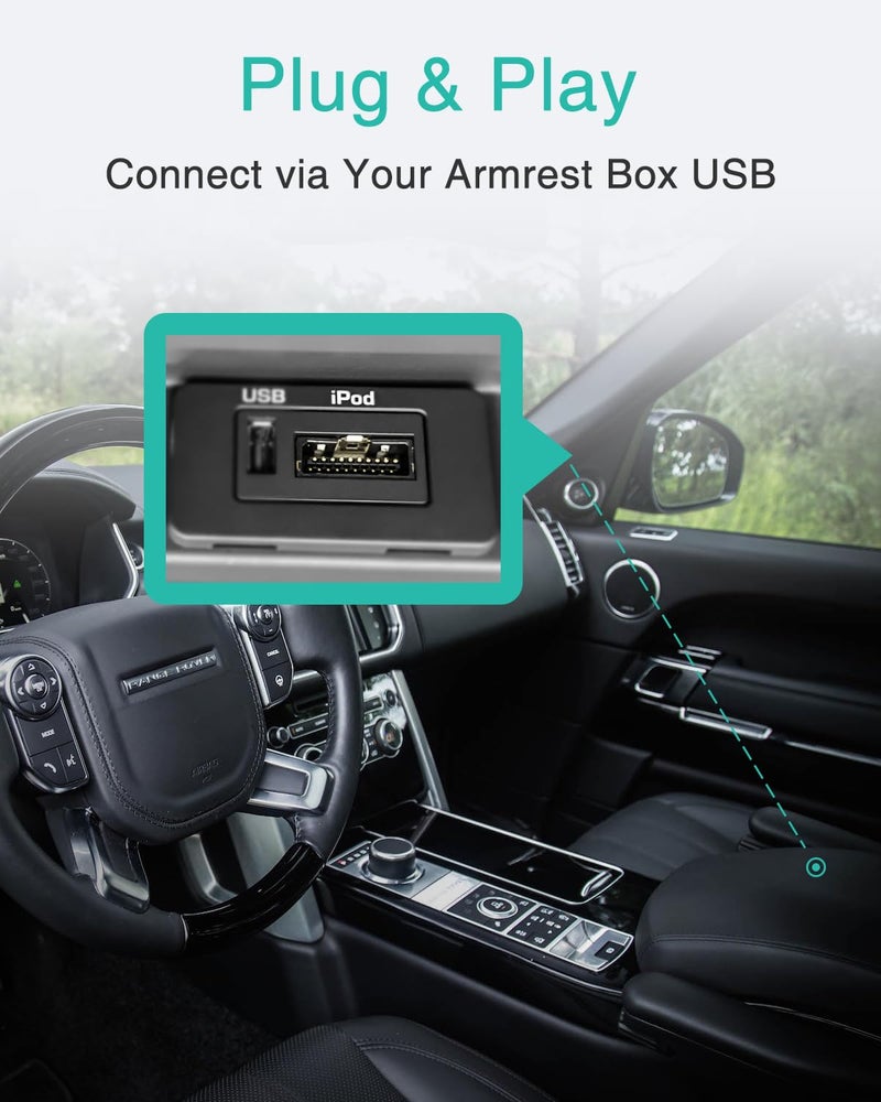 CHOOCL Car Bluetooth Receiver with iPod Cable Premium Wireless Audio Adapter for Land Rover, Range Rover & Jaguar–Bluetooth 5.0 with aptX-HD Sound - Image 5