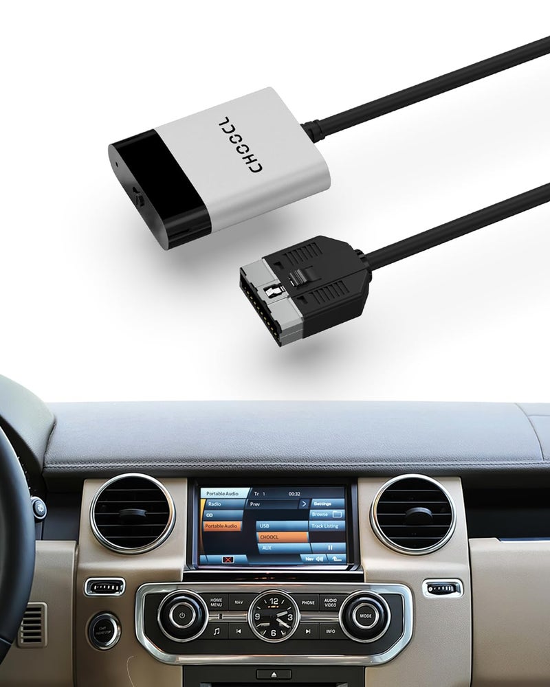 CHOOCL Car Bluetooth Receiver with iPod Cable Premium Wireless Audio Adapter for Land Rover, Range Rover & Jaguar–Bluetooth 5.0 with aptX-HD Sound - Image 1
