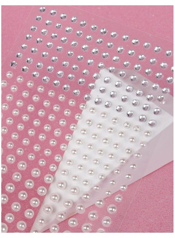 Self Adhesive Pearl Crystal Stones Face Body Tattoo Stickers Shiny Crystal Stones for Face Body Nail Decoration - Image 4