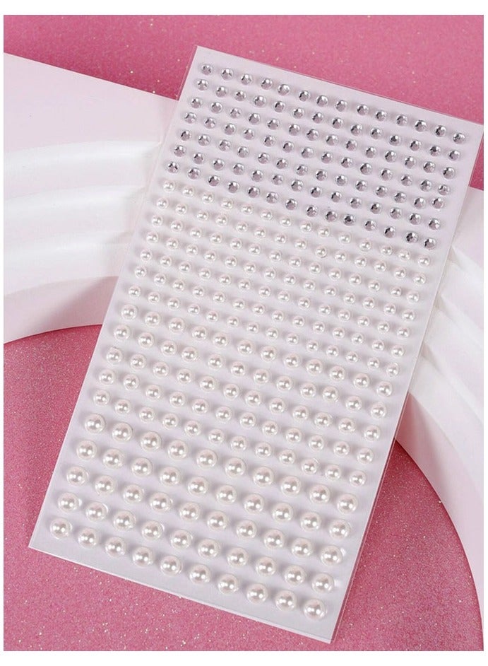 Self Adhesive Pearl Crystal Stones Face Body Tattoo Stickers Shiny Crystal Stones for Face Body Nail Decoration - Image 2