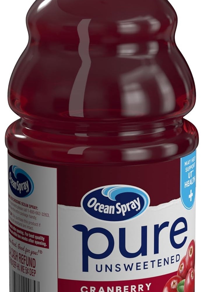 Ocean Spray عصير التوت البري النقي غير المحلى من أوشن سبرay، 100% عصير من المركز، زجاجة سعة 32 أونصة سائلة - Image 3