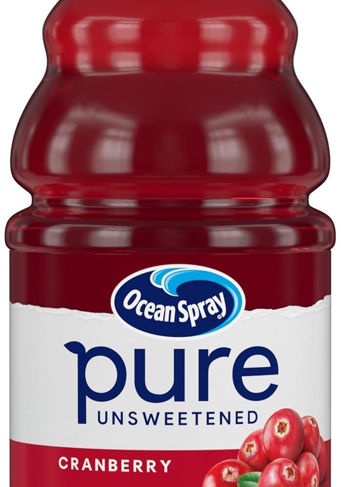 Ocean Spray عصير التوت البري النقي غير المحلى من أوشن سبرay، 100% عصير من المركز، زجاجة سعة 32 أونصة سائلة - Image 1
