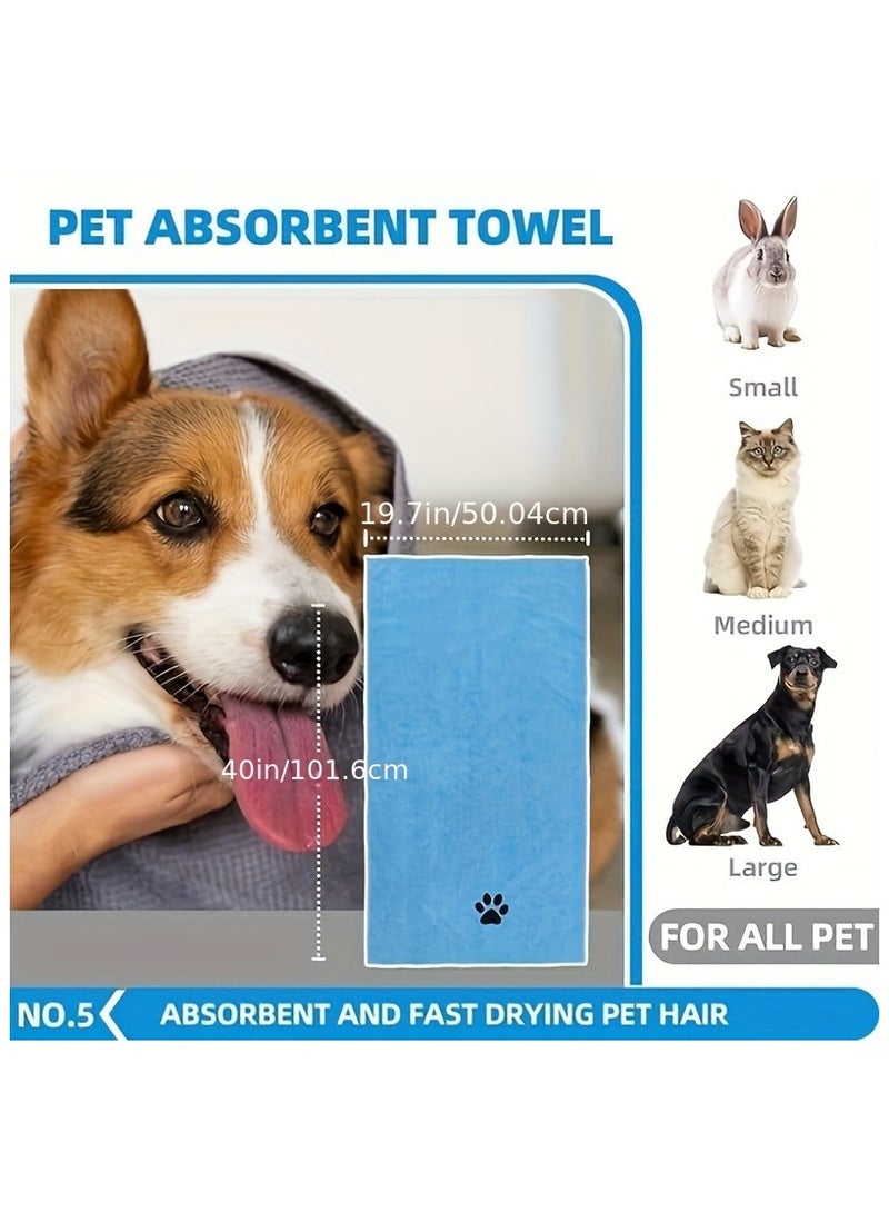 general 6 Piece Dog Grooming Set Bath Towel Towel and Wash Gloves Shiny Fur Dog Grooming Supplies - Image 5