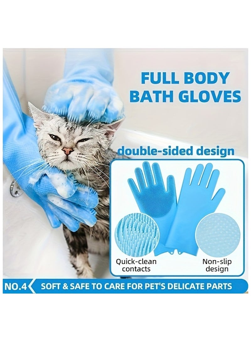 general 6 Piece Dog Grooming Set Bath Towel Towel and Wash Gloves Shiny Fur Dog Grooming Supplies - Image 4