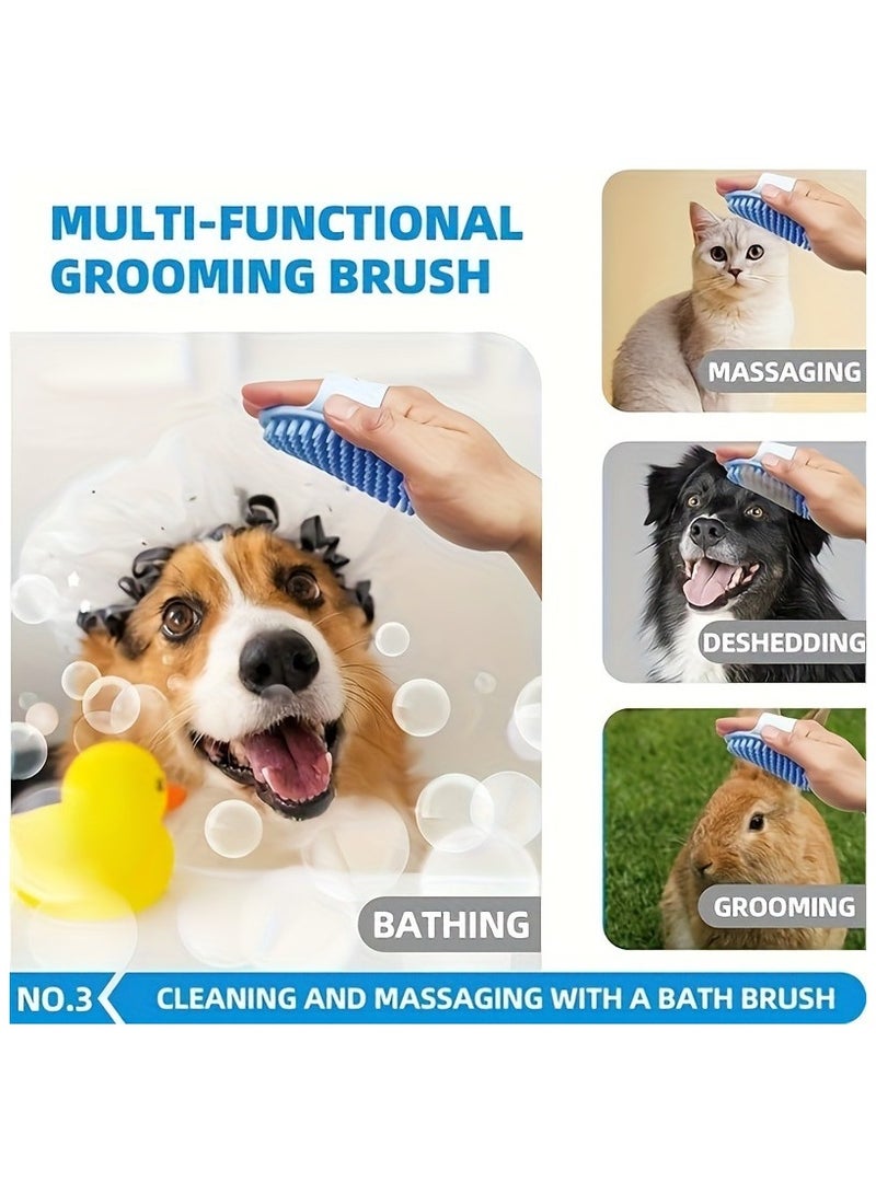 general 6 Piece Dog Grooming Set Bath Towel Towel and Wash Gloves Shiny Fur Dog Grooming Supplies - Image 3