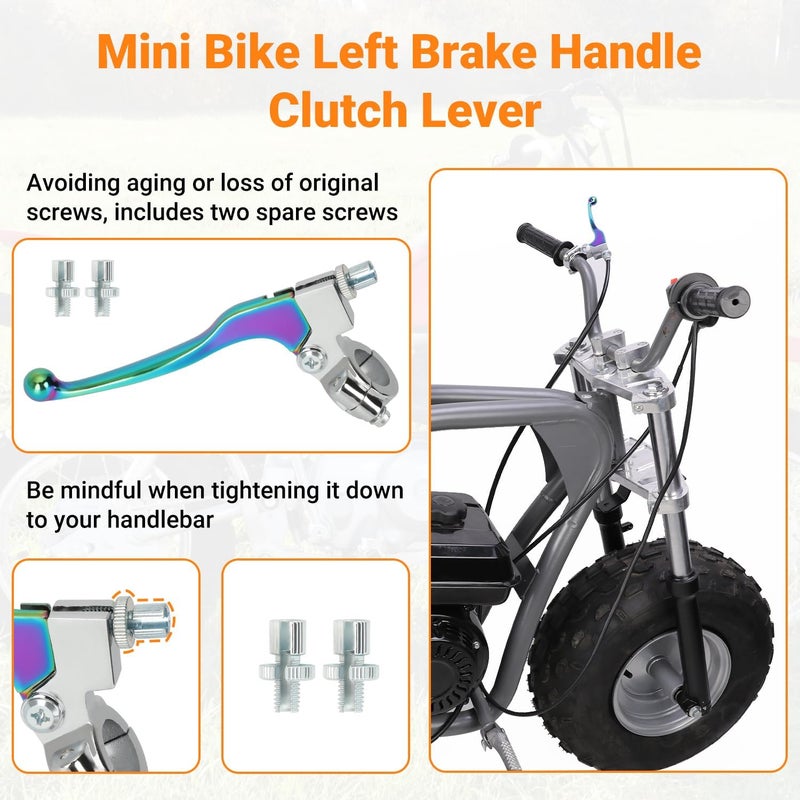 FVRITO Universal Motorcycle Clutch Lever Compatible with 110cc 125cc SSR125 KLX110 CRF50 CRF70 XR70R Tao tao Pit Dirt Bike, 7/8 Handlebar Brake Lever for Coleman CT200U BT200X CC100X Mini Bike Parts - Image 4