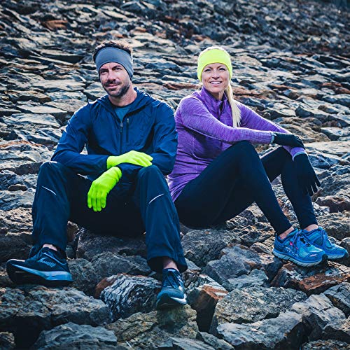 TrailHeads Light Knit Gloves | Winter Glove Liners | Base Layer Gloves for Women and Men - heather grey/black (small/medium) - Image 3