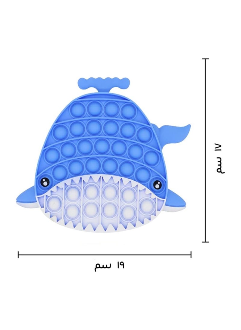 NQOOH - Animal Pop It Fidget Toy Set Stress Relief Bubble Fidget Toy Shark, Squirrel, Elephant 3 Pieces - Image 1