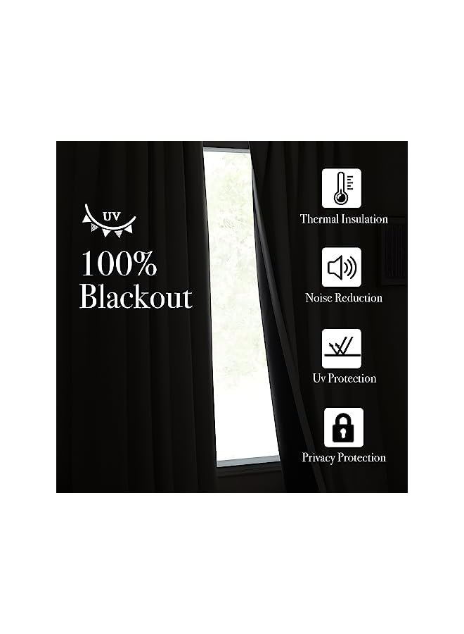 The Bros ستائر سميكة من الكتان الصناعي 100% معتمة لغرفة النوم، ستائر حرارية مانعة للضوء مع طيات دبابيس وعلاج نوافذ عازلة للصوت لغرفة المعيشة، طبيعية، W50 x L84، 1 لوحة - Image 3