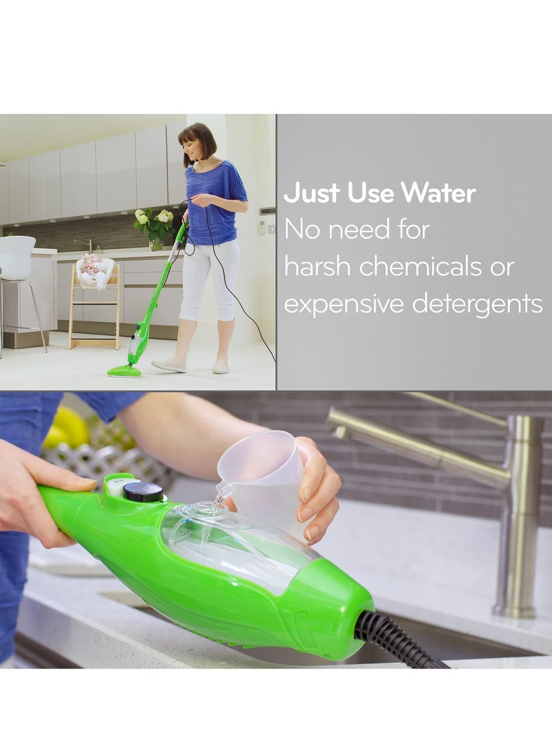 H2O - H2O Mop X5 Basic Floor Mop 5 in 1 Multifunction Hand Held Steam Cleaner for Home Use with 11 Piece Accessory Kit - Image 1