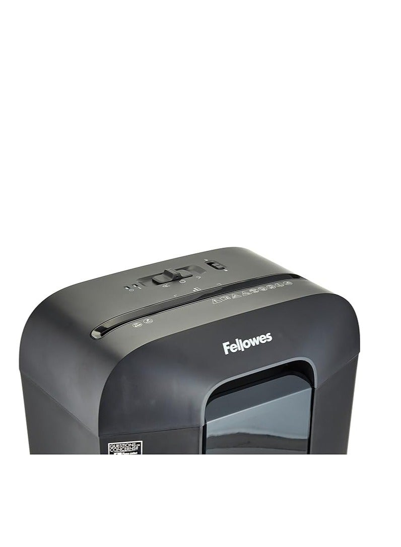 Fellowes Lx50 Cross Cut 9 Sheet Shredder - Black - Image 4