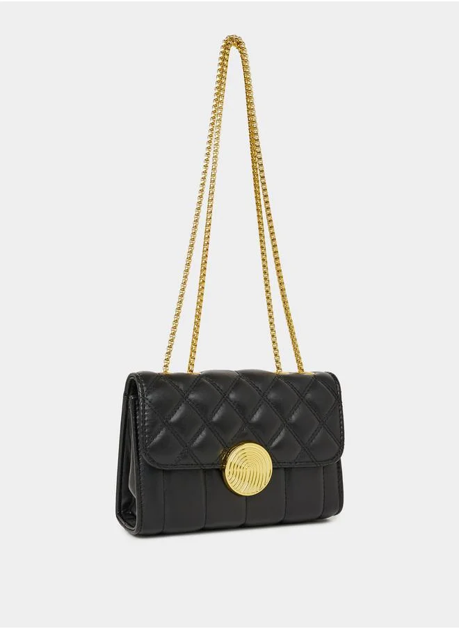 ستايلي Quilted Shoulder Bag with Chain Strap