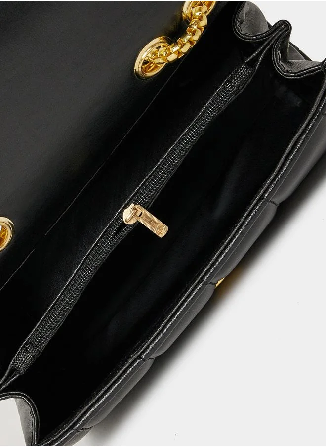 ستايلي Quilted Shoulder Bag with Chain Strap