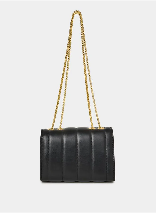 ستايلي Quilted Shoulder Bag with Chain Strap