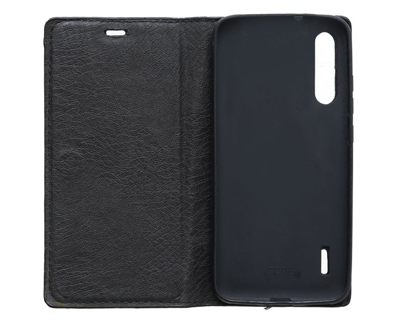 Leather Flip Mobile Phone Case for Xiaomi Mi A3 - Black - Image 2
