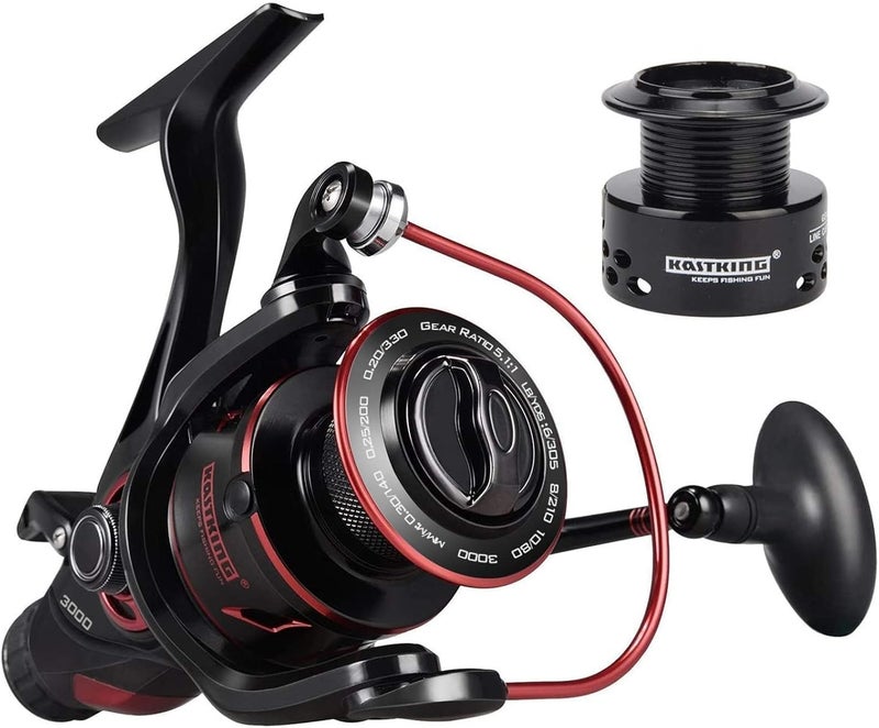 Kastking Sharky Baitfeeder III Spinning Reel 10+1 Shielded Stainless Steel BB - Carbon Fiber Drag for Live Liner Bait Fishing Action - Image 1