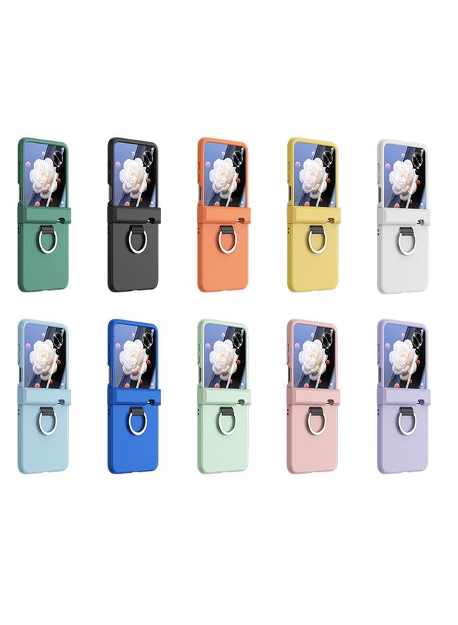 اس-توب جراب لهاتف Honor Magic V Flip مصنوع من الجلد فائق النحافة مع حلقة ومفصلة - Image 2