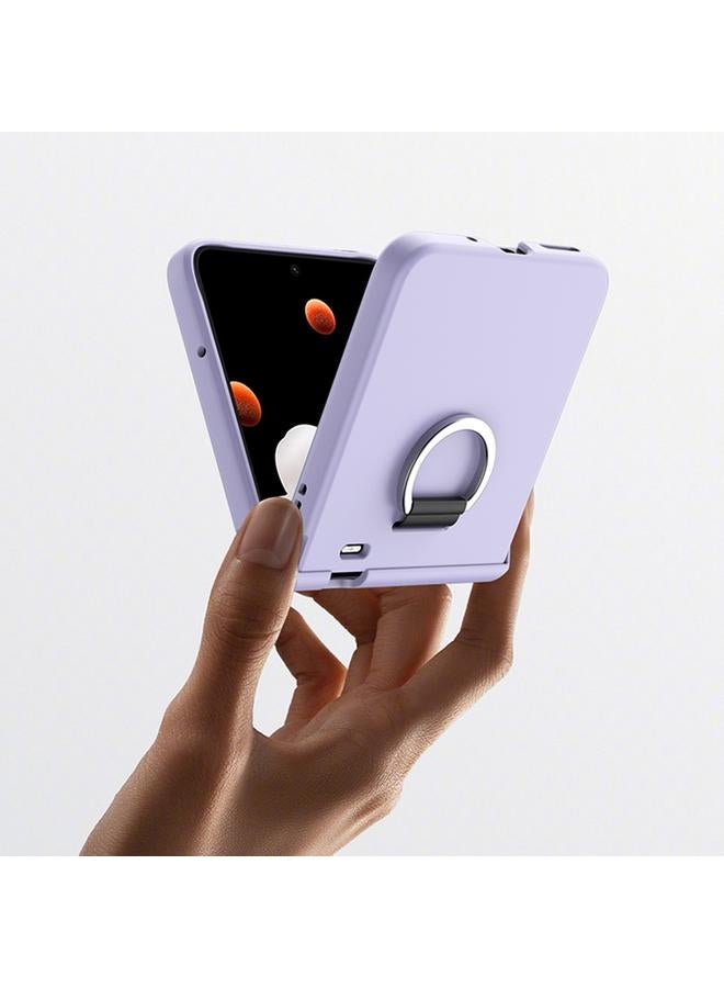 اس-توب جراب لهاتف Honor Magic V Flip مصنوع من الجلد فائق النحافة مع حلقة ومفصلة - Image 5