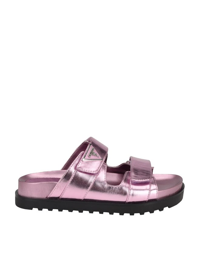 Guess Women's FABULA Flat Sandal, Medium Pink 660, 5 - Image 1