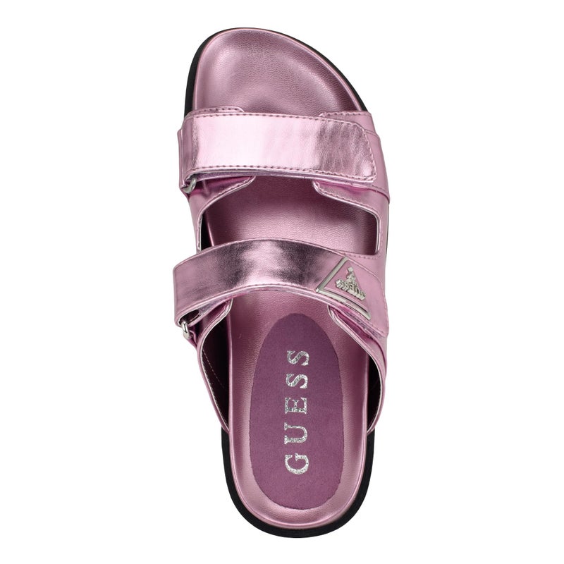 Guess Women's FABULA Flat Sandal, Medium Pink 660, 5 - Image 2
