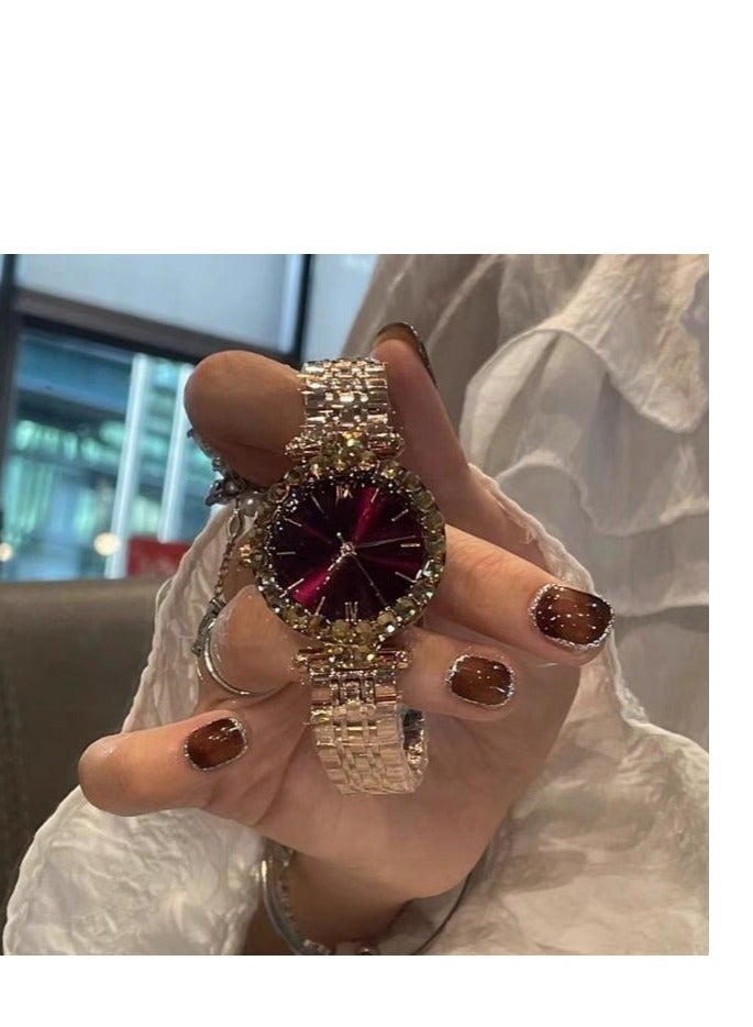 ساعة بتصميم عتيق - ساعة بسيطة ريترو - ساعة نسائية أنيقة وأدبية - Image 1