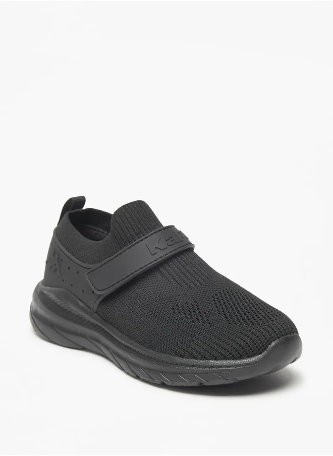 Kappa Girls' Mesh Textured Slip-On Sports Shoes with Hook and Loop Closure