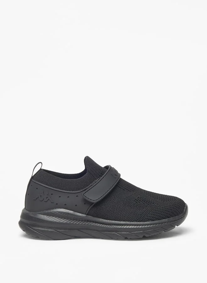 Kappa Girls' Mesh Textured Slip-On Sports Shoes with Hook and Loop Closure