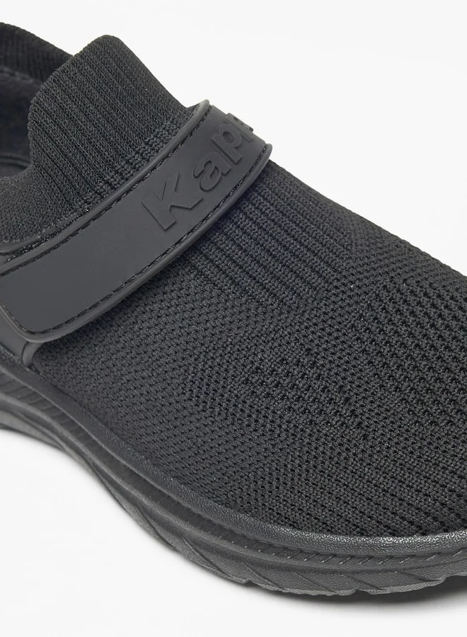 Kappa Girls' Mesh Textured Slip-On Sports Shoes with Hook and Loop Closure