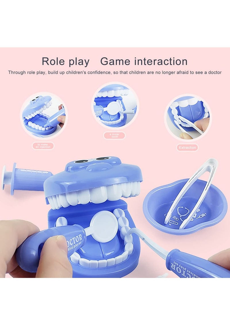 Generic - 9Pcs/Set Kids Brushing Game Educational Dental Scene Toys Teeth Model Preschool Teaching Learning Toy Doctor Playset for Toddlers Costume Role Play - Image 1