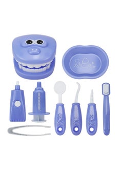 9Pcs/Set Kids Brushing Game Educational Dental Scene Toys Teeth Model Preschool Teaching Learning Toy Doctor Playset for Toddlers Costume Role Play