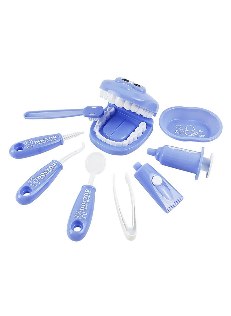 Generic - 9Pcs/Set Kids Brushing Game Educational Dental Scene Toys Teeth Model Preschool Teaching Learning Toy Doctor Playset for Toddlers Costume Role Play - Image 1
