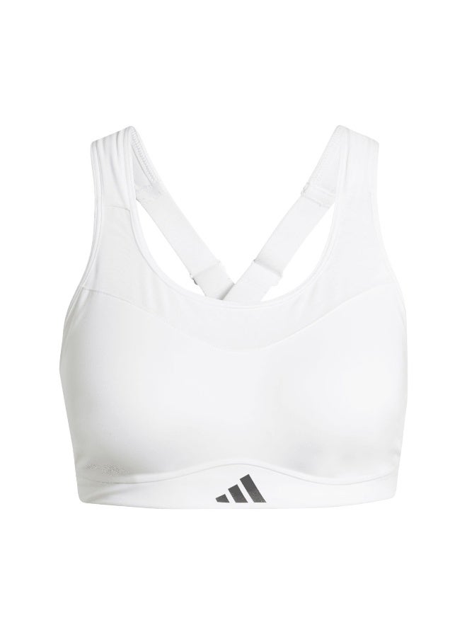 Adidas Tlrdim Hs Bra White Training Bra For Women XS A-B  - Image 1