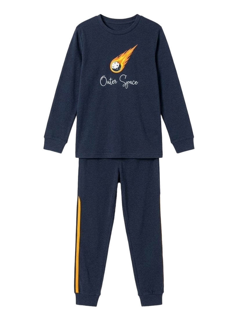 طقم بيجاما ربيعي للأولاد، ملابس نوم ناعمة ومريحة للأطفال بعمر 4 سنوات ملابس نوم مريحة وخفيفة الوزن، مثالية لوقت النوم المريح والاستخدام اليومي - Image 1