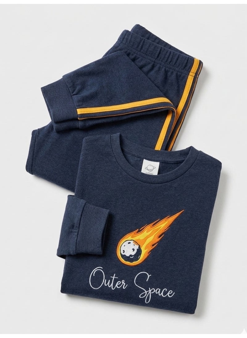 طقم بيجاما ربيعي للأولاد، ملابس نوم ناعمة ومريحة للأطفال بعمر 4 سنوات ملابس نوم مريحة وخفيفة الوزن، مثالية لوقت النوم المريح والاستخدام اليومي - Image 2