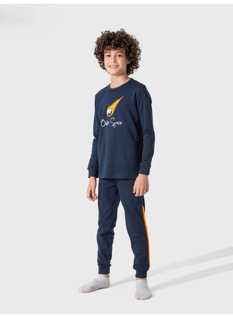 طقم بيجاما ربيعي للأولاد، ملابس نوم ناعمة ومريحة للأطفال بعمر 4 سنوات ملابس نوم مريحة وخفيفة الوزن، مثالية لوقت النوم المريح والاستخدام اليومي - Image 3