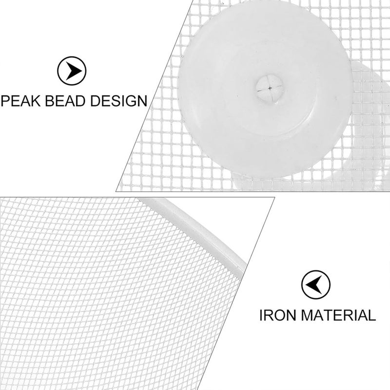 ABOOFAN 2pcs Food Protective Cover Mesh Tent 30cm Diameter White Iron Dining Table Food Protector for Home Kitchen Cover Dust - Image 3