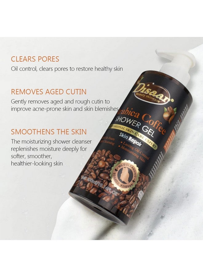 DISAAR BEAUTY Arabica Coffee Shower Gel Skin Repair Cleansing Moisturizing Removes Cuticles 300Ml/10.14Fl.Oz - Image 2