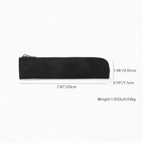 YONBEN Canvas Pencil Case Small Pencil Pouch Slim Lightweight Pen Case Holder Cute Zipper Bag for School Office - Image 3
