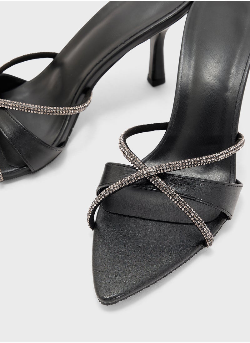 Ella Limited Edition Diamante Pointed Toe Sandal  - Image 4
