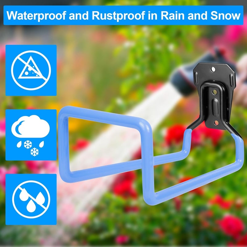 PeoMev Hose Holder Wall Mount - Metal Hose Hook Garden Hose Rack Heavy Duty Water Hose Reels for Outside Water Hose, Extension Cords - Image 3