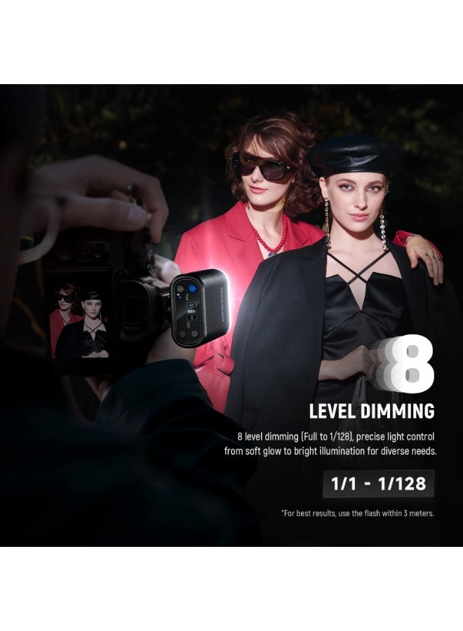 Neewer Portable Compact Camera Flash Lightweight 51g, 8-Level Brightness, 5600K Constant Color, 12 LED Built-in, Soft Diffuser, Fast Recharge Battery, Compatible with Canon, Fuji, Sony, Nikon Cameras - Image 4