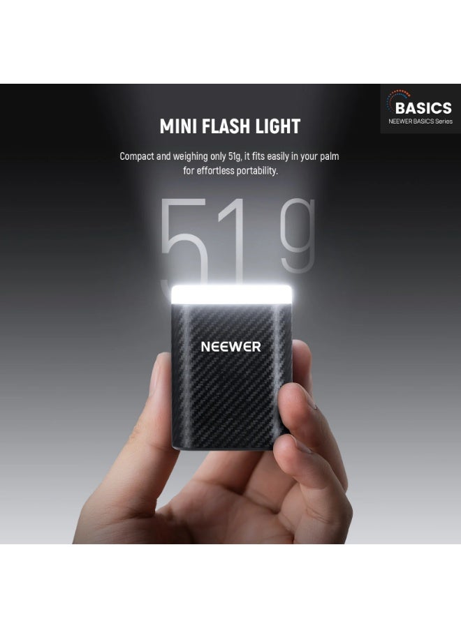 Neewer Portable Compact Camera Flash Lightweight 51g, 8-Level Brightness, 5600K Constant Color, 12 LED Built-in, Soft Diffuser, Fast Recharge Battery, Compatible with Canon, Fuji, Sony, Nikon Cameras - Image 2